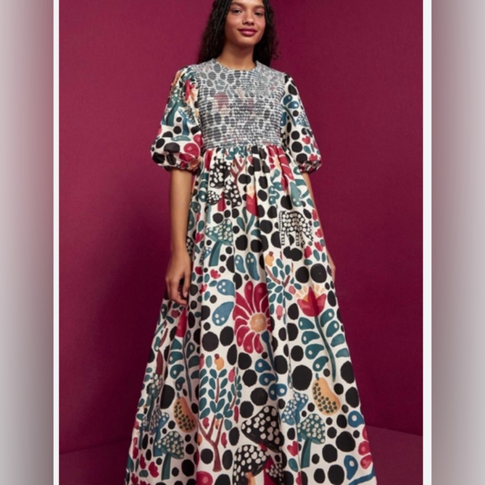 Farm Rio Mushroom Forest Midi Dress